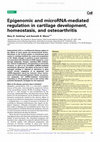 Research paper thumbnail of Epigenomic and microRNA-mediated regulation in cartilage development, homeostasis, and osteoarthritis