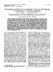 Research paper thumbnail of Transcription of germ line Vα segments correlates with ongoing T-cell receptor α-chain rearrangement