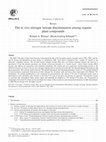 Research paper thumbnail of The in vivo nitrogen isotope discrimination among organic plant compounds