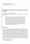 Research paper thumbnail of Conservation of information and the foundations of quantum mechanics