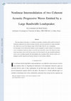 Research paper thumbnail of Nonlinear Intermodulation of Two Coherent Acoustic Progressive Waves Emitted by a Wide-Bandwidth Loudspeaker