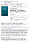 Research paper thumbnail of Blumer, M. L. C., Ansara, Y. G., & Watson, C. M. (2013). Cisgenderism in Family Therapy: How everyday clinical practices can delegitimize people’s gender self-designations﻿. [Special Section: Essays in Family Therapy]. Journal of Family Psychotherapy, 24(4), 267-285.﻿