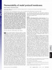 Research paper thumbnail of Thermostability of model protocell membranes