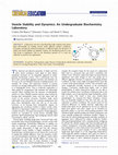 Research paper thumbnail of Vesicle Stability and Dynamics: An Undergraduate Biochemistry Laboratory