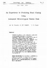 Research paper thumbnail of An experience in predicting road glazing using automated meteorological station data