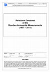 Research paper thumbnail of Relational Database of the Dourbes Ionosonde Measurements