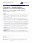 Research paper thumbnail of Protein kinase C activation mediates interferon-β-induced neuronal excitability changes in neocortical pyramidal neurons