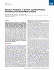 Research paper thumbnail of Structure Prediction of Domain Insertion Proteins from Structures of Individual Domains