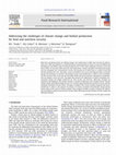 Research paper thumbnail of Addressing the challenges of climate change and biofuel production for food and nutrition security