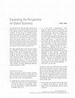 Research paper thumbnail of Expanding the perspective on global business