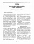 Research paper thumbnail of Energy storage in plastic deformation of glassy polymethylene