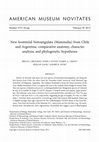 Research paper thumbnail of New leontiniid Notoungulata (Mammalia) from Chile and Argentina: comparative anatomy, character analysis, and phylogenetic hypotheses