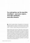 Research paper thumbnail of entreprises sur les marchés mondiaux