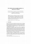 Research paper thumbnail of The Usability of Web Accessibility Guidelines: An Approach for Evaluation