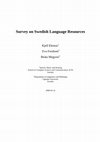 Research paper thumbnail of Survey on Swedish language resources