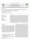 Research paper thumbnail of Effects of the genetic background on cognitive performances of TG2576 mice