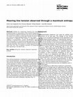 Research paper thumbnail of Mooring line tension observed through a maximum entropy spectrum