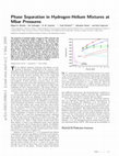 Research paper thumbnail of Phase separation in hydrogen-helium mixtures at Mbar pressures