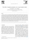 Research paper thumbnail of The effect of segment parameter error on gait analysis results