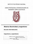 Research paper thumbnail of Capacitores y capacitancia