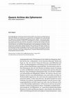 Research paper thumbnail of Queere Archive des Ephemeren. Raum, Gefühl: Unbestimmtheit, in: sub/urban. zeitschrift für kritische stadtforschung, 3, 2 (2015)