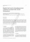 Research paper thumbnail of Rapidly fatal reactive hemophagocytosis syndrome associated with visceral leishmaniasis