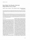 Research paper thumbnail of Rural Malta: First Results of the Joint Belgo-Maltese Survey Project