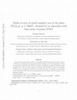 Research paper thumbnail of Tables of sizes of small complete arcs in the plane $PG(2,q)$, $q\le 190027$, obtained by an algorithm with fixed order of points (FOP)