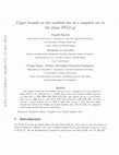 Research paper thumbnail of Upper bounds on the smallest size of a complete arc in a finite Desarguesian projective plane based on computer search