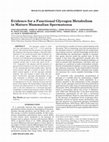 Research paper thumbnail of Evidence for a functional glycogen metabolism in mature mammalian spermatozoa