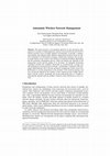 Research paper thumbnail of Autonomic Wireless Network Management