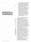 Research paper thumbnail of Reading Art as Confrontation