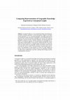 Research paper thumbnail of Comparing Representations of Geographic Knowledge Expressed as Conceptual Graphs