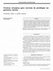 Research paper thumbnail of Técnicas cirúrgicas para correção da presbiopia em pacientes fácicos