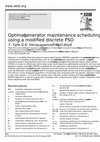 Research paper thumbnail of Optimal generator maintenance scheduling using a modified discrete PSO