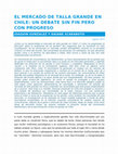 Research paper thumbnail of El Mercado De Talla Grande En Chile: Un Debate Sin Fin Pero Con Progreso