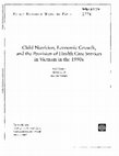 Research paper thumbnail of Child Nutrition, Economic Growth, and the Provision of Health Care Services in Vietnam in the 1990s