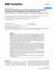 Research paper thumbnail of Can care of elderly be measured? A method for estimating the individual care of recipients in community health care