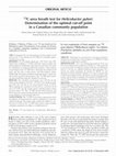 Research paper thumbnail of 13C urea breath test for (Helicobacter pylori): determination of the optimal cut-off point in a Canadian community population