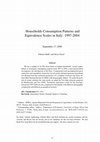 Research paper thumbnail of Households Consumption Patterns and Equivalence Scales in Italy: 1997-2004