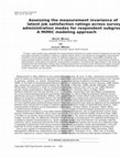 Research paper thumbnail of Assessing the measurement invariance of latent job satisfaction ratings across survey administration modes for respondent subgroups: A MIMIC modeling approach