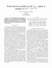 Research paper thumbnail of EAS transverse profiles in the Xmax region at energies of 1014 1017 eV