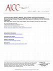 Research paper thumbnail of Communication ability, method, and content among nonspeaking nonsurviving patients treated with mechanical ventilation in the intensive care unit