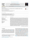 Research paper thumbnail of Individual differences in activity levels in zebrafish (Danio rerio)