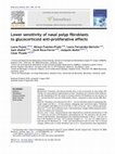 Research paper thumbnail of Lower sensitivity of nasal polyp fibroblasts to glucocorticoid anti-proliferative effects