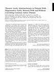 Research paper thumbnail of Thoracic aortic arteriosclerosis in AS with and without CAD 2008 Ann Thorac Surg Goland