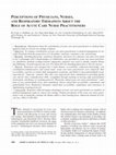 Research paper thumbnail of Perceptions of physicians, nurses, and respiratory therapists about the role of acute care nurse practitioners