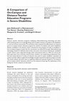 Research paper thumbnail of A Comparison of On-Campus and Distance Teacher Education Programs in Severe Disabilities