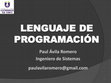 Research paper thumbnail of Lenguaje de Programacion