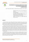 Research paper thumbnail of Environmental and social impacts of oil palm cultivation on tropical peat–a scientific review